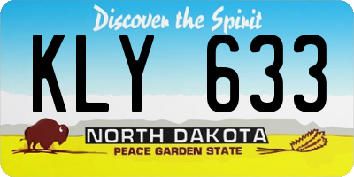 ND license plate KLY633
