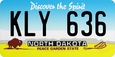 ND license plate KLY636