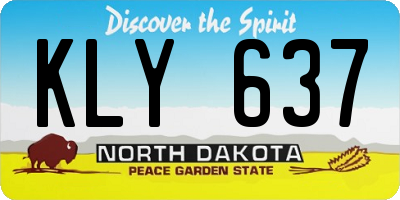 ND license plate KLY637