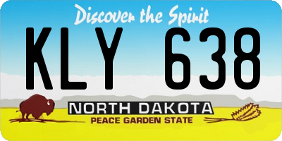ND license plate KLY638