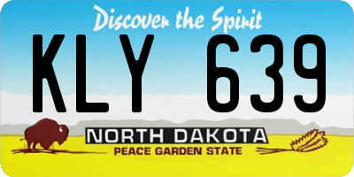 ND license plate KLY639