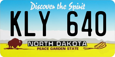 ND license plate KLY640