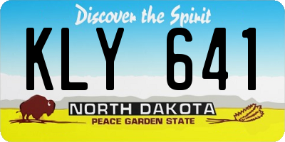 ND license plate KLY641