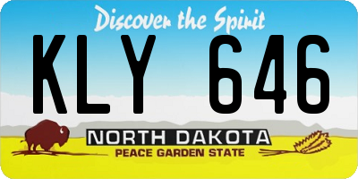 ND license plate KLY646