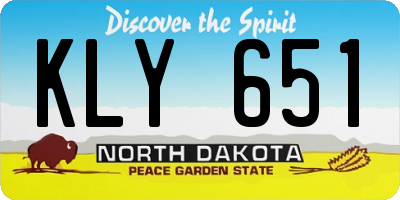 ND license plate KLY651