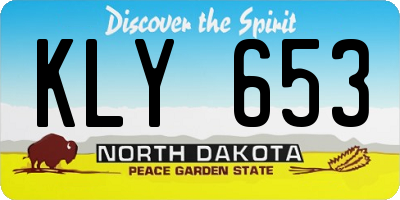 ND license plate KLY653