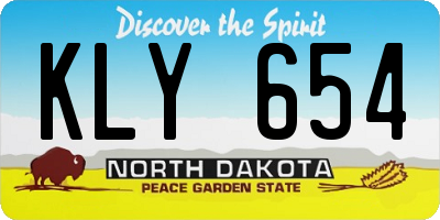 ND license plate KLY654