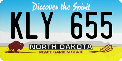 ND license plate KLY655