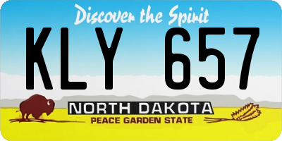 ND license plate KLY657