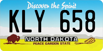 ND license plate KLY658