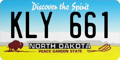 ND license plate KLY661