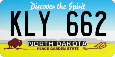 ND license plate KLY662