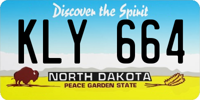 ND license plate KLY664