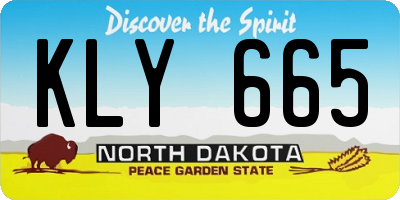 ND license plate KLY665