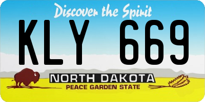 ND license plate KLY669