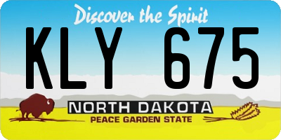 ND license plate KLY675