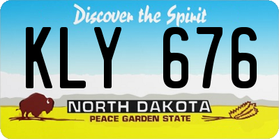 ND license plate KLY676