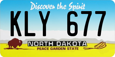 ND license plate KLY677
