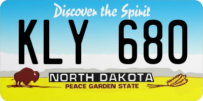 ND license plate KLY680