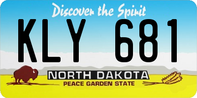 ND license plate KLY681