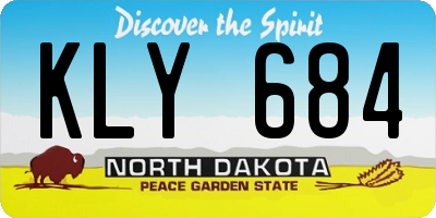 ND license plate KLY684