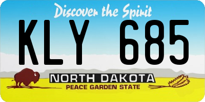 ND license plate KLY685