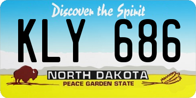 ND license plate KLY686