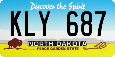 ND license plate KLY687