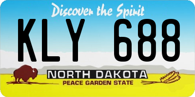 ND license plate KLY688