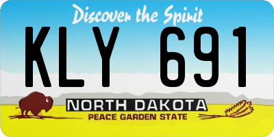 ND license plate KLY691