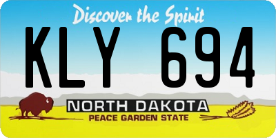 ND license plate KLY694
