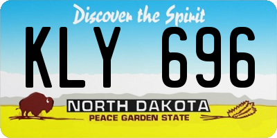 ND license plate KLY696