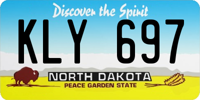 ND license plate KLY697