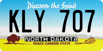 ND license plate KLY707