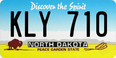 ND license plate KLY710