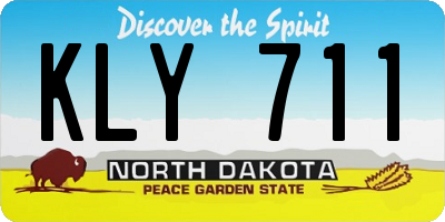 ND license plate KLY711