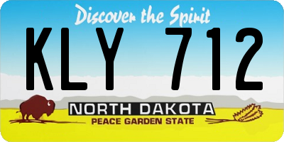 ND license plate KLY712