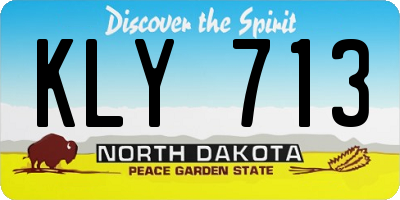 ND license plate KLY713