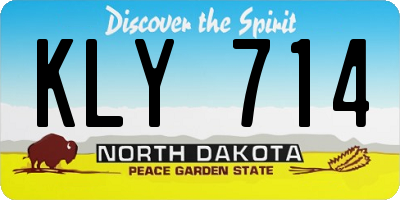 ND license plate KLY714