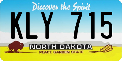 ND license plate KLY715