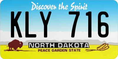 ND license plate KLY716