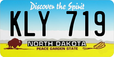 ND license plate KLY719
