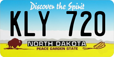 ND license plate KLY720