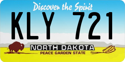 ND license plate KLY721