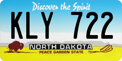 ND license plate KLY722