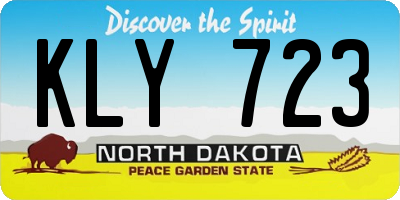 ND license plate KLY723