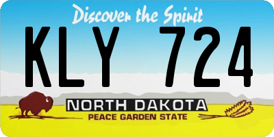 ND license plate KLY724