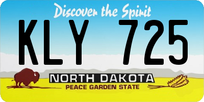 ND license plate KLY725