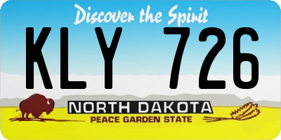 ND license plate KLY726