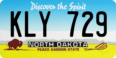 ND license plate KLY729
